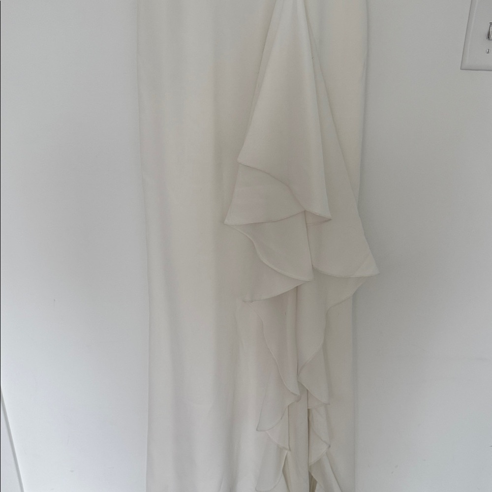 Sachin & Babi Courtney Ruffle Maxi Gown, Off White Ivory - Size 0 - Picture 4 of 9